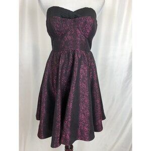 Anthropologie Mise en Scene Ruffian Jacquard Gala Strapless Dress Size 4